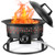 GasBRUH Outdoor Portable Propane Fire Pit, 19-Inch,60,000 BTU with Cover&Carry Kit,Camping Propane Fire Pits,Gas Firebowl,Portable Gas Fire Pit for Outside Patio,Backyard,Camping,RV,Deck,Tailgating