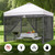 10x10 ft Mosquito Netting for Pop Up Canopy, Universal Bug Screen Tent Enclosure, Outdoor Canopy Mesh Net with Zipper Doors for Camping, Patio, Backyard (Netting Only, Gray)
