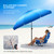 UIRWAY 7.5FT Beach Umbrella, Heavy Duty Windproof Beach Umbrellas with Sand Anchor & Tilt, Sun Protection Portable Beach Umbrella with Carrying Bag for Beach, Patio Garden Pool Outdoor