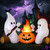 DomKom 6FT Halloween Inflatable Blow Up Decorations, Cute Ghosts Roasting Marshmallows Over Campfire, Built-in LEDs for Holiday Party, Garden, Lawn, Yard, Patio Décor