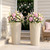 Trygoal 24" Tall Planters for Outdoor Plants with Insert, Set of 2 Cream