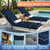 MAGIC ELEPHANT Chaise Lounge Cushion Outdoor, Memory Foam Replacement Patio Pool Lounge Chair Cushion with Ties for Outdoor Furniture, 74 x 22 x 4 Inch (Oxford Blue)