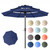 Patio Kingdom 10ft Patio Umbrella, 3 Tier Outdoor Market Table Umbrellas with 8 Fiberglass Ribs and Push Button Tilt, Windproof, Vented Canopy, UV Protection for Deck, Pool, Backyard, Navy Blue