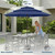 Patio Kingdom 10ft Patio Umbrella, 3 Tier Outdoor Market Table Umbrellas with 8 Fiberglass Ribs and Push Button Tilt, Windproof, Vented Canopy, UV Protection for Deck, Pool, Backyard, Navy Blue
