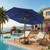 Patio Kingdom 10ft Patio Umbrella, 3 Tier Outdoor Market Table Umbrellas with 8 Fiberglass Ribs and Push Button Tilt, Windproof, Vented Canopy, UV Protection for Deck, Pool, Backyard, Navy Blue