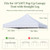 10x10 Canopy Replacement Top Cover for Pop Up Canopy Tent, Industry-Leading 3000mm Water Resistance, 500D Heavy Duty Waterproof with Silver Coating, UV Protection, 4 Sandbags, New White