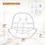 STAYDEN Egg Chair Cushion Replacement Outdoor Hanging Chair Cushion for Patio Furiture Hammock Swing Cushion 47x35x6 Inches (White)
