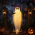 Halloween Ghost Decor with Bat & Hat - 11 FT Large Hanging Swinging Ghost