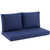 Zonamat Outdoor Loveseat Cushion Set, 46" x 26" Loveseat Cushions for Outdoor Furniture, Waterproof & Fade-Resistant Patio Furniture Cushions, Deep Seat Cushion for Bench, Swing and Couch, Navy Blue
