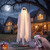 Halloween Decorations Outdoor, 5 FT Hanging Swing Ghost with String Lights​​, Light Up Large Spooky Cute Decor Kit, Scary Party Decoration for Outside, Garden, Yard, Lawn, Home