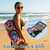 LOTTAFUN 6ft Beach Umbrella - Heavy Duty Wind Resistant UV 50+ Portable Sun Shade with Sand Anchor & Carry Bag, Outdoor Folding Umbrella for Beach, Pool, Patio, Garden (Print Flower) No tilt The sand needs to exceed the spiral 6inch