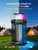 GTERT Foldable Solar Bug Zapper, High-Efficiency Mosquito & Fly Zapper, 6000mAh Rechargeable Battery, Solar & USB Charging, 2-in-1 Camping Light for Indoor & Outdoor Use