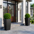 KOL Planters for Outdoor Plants, 20 Inch Tall Black Plant Pots, 2 Pack