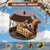 Gbekery Squirrel Proof Suet Bird Feeders for Outdoors Hanging, Brown