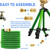 Hourleey Impact Sprinkler on Tripod, Rotating Water Sprinklers for Yard Lawn and Garden, Heavy Duty 360 Degree Irrigation Sprinkler with Zinc Head and 3/4" Connector for Outdoor