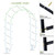 Thickened Tube Garden Arch,7.3ft Heavy-Duty Metal with 16mm Steel Tubes & 0.5mm Thickened Wall, Durable Outdoor Trellis for Climbing Plants,Roses,Garden Party,Ceremony & Decorations (Black)