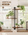GENTINGBRO Window Plant Shelves 3-Tier Rotating Plant Stand Industrial Window Plant Shelf Wood