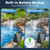 Biling Solar Pond Filter for Small Pond, 8W Solar Water Fountain with 3600mAh Battery, Clean Water Creat Water Features for Outdoor Pond Water Feature, Work Stable in Daytime