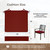 UNIKOME Outdoor Chair Cushions Set of 4, Water Resistant Patio Seat Cushions with Ties for Outdoor Furniture, High-Density Foam, UV & Fade Resistant, Piped Edge – 19" x 19" x 3", Wine Red