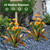 TOMBABY Huge Metal Agave Plants Outdoor Decoration Outdoor Garden Decorated with Flowers Mexican Yard Art Plant Garden Gift (Green 2 Pack)