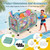 280 Gallon 69" Pool Storage Bin XXL Extra Large Swimming Pool Float Storage Bin, Pool Noodles Holder, Toys, Floats, Balls and Floats Equipment Mesh Rolling Bin for Garden Lawn, 69" Lx32 Wx35 H
