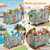 280 Gallon 69" Pool Storage Bin XXL Extra Large Swimming Pool Float Storage Bin, Pool Noodles Holder, Toys, Floats, Balls and Floats Equipment Mesh Rolling Bin for Garden Lawn, 69" Lx32 Wx35 H