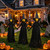 DR.DUDU Halloween Decorations Outdoor 4.6 FT Light Up Witch Stakes Set of 3