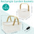 Cheardia 2 Pack Picnic Baskets, Metal Mesh Harvest Basket with Foldable Wooden Handle, Rectangle Garden Storage Basket Bin for Vegetable Fruit Garden Kitchen Cabinet Picking Gathering, White