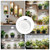 Barrina OG03C Rechargeable Puck Grow Light, 5200mAh, 5000K, 4 Packs, White