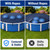 Hungdao 3 Pcs Pool Cover Pillows 4x4 ft for Above Ground Pools with Ropes