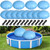Hungdao 3 Pcs Pool Cover Pillows 4x4 ft for Above Ground Pools with Ropes