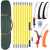 Pole Saws for Tree Trimming, Manual Pole Saws, Tree Pruner Extendable for garden (30FT Fiberglass Handle With Scissor-Yellow)