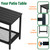 KAAPSAM Outdoor Side Table with Storage 2-Tier Patio End Table,Black 2PC