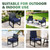 Zonamat Outdoor Chair Cushions Set of 2, 19x19x3 Inch Waterproof & Fade Resistant Patio Furniture Seat Cushions with Ties, Square Outdoor Dining Chair Cushions for Lawn, Garden, Deck & Yard, Navy Blue