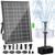 POPOSOAP 8W Solar Water Pump Built-in 3600mAh Battery Backup, Solar Bird Bath Pump with 9.8Ft Cable, 8 Nozzles & PVC Tubing, Solar Fountain for Bird Bath Garden Fish Tank Pond Water Feature P108D