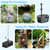 POPOSOAP 8W Solar Water Pump Built-in 3600mAh Battery Backup, Solar Bird Bath Pump with 9.8Ft Cable, 8 Nozzles & PVC Tubing, Solar Fountain for Bird Bath Garden Fish Tank Pond Water Feature P108D