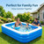 Inflatable Swimming Pool 71”×51”×24” Large Inflatable Pools, Blow Up Pools Durable Family Pool for Summer Water Party, Outdoor, Garden Backyard(180×130×56CM)
