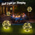 Cootway Floating Pool Lights, 15 Inch Warm White Solar Pool Light that Float, IP68 Waterproof Inflatable Light Up Pool Balls, Float or Hang Solar Floating Lights for Pool Pond Wedding Party Decor-4PCS