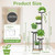 iDavosic.ly Tall Plant Stand Indoor with Grow Lights & Metal Trays, Brown