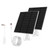 Solar Panels for Camera Outdoor Wireless (New Gen) 5W 5V Solar Panel Charger with USB-C&Barrel Plug for Spotlight Cam Plus&Stick Up Cam Pro.Waterproof IP65 360°Adjustable 10FT Cable (White, 2)