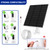 Solar Panels for Camera Outdoor Wireless (New Gen) 5W 5V Solar Panel Charger with USB-C&Barrel Plug for Spotlight Cam Plus&Stick Up Cam Pro.Waterproof IP65 360°Adjustable 10FT Cable (White, 2)