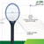 SBL Home Electric Fly Swatter Racket, Electric Mosquito Swatter, Bug Zapper Racket, Electric Fly Bat with Patented Wall Case, Gray, Black (2 Pack)