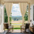 NICETOWN 2 Panels Rod-Free Outdoor Curtains for Patio Waterproof Sticky Top