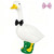Stentec 23 Inch White Large Goose Garden Statue, Plastic Geese Figurine