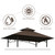 5' x 8' Grill Gazebo Replacement Top, Brown Canopy Top Cover Only
