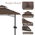 5' x 8' Grill Gazebo Replacement Top, Brown Canopy Top Cover Only