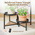 LASZOLA Plant Stand Indoor with 10 Inch Large Metal Tray, 5 Tier Black