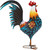 Autodaya 32" Majestic Metal Rooster Yard Decor, Large Outdoor Garden Statue