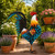 Autodaya 32" Majestic Metal Rooster Yard Decor, Large Outdoor Garden Statue