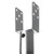 VEVOR Ground Screw, No Dig Ground Anchor 4 Pack 3.94 x 2.76 x 27.56 in DIY Screw in Stake, Includes 6 Lag Bolts & a Rebar, U-Shape Heavy Duty Steel Post Holder, Great for Mailbox and Fence Posts